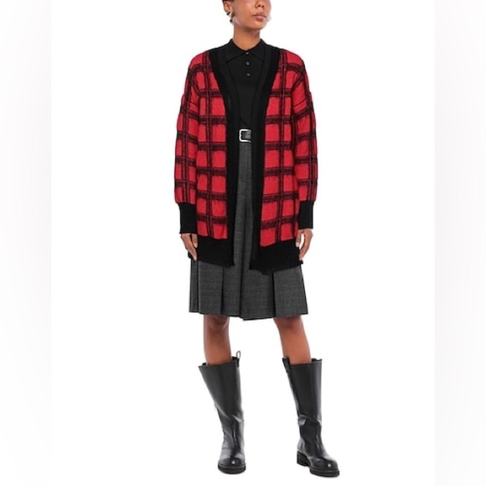 PINKO 
Checked Knit Cardigan Size Small